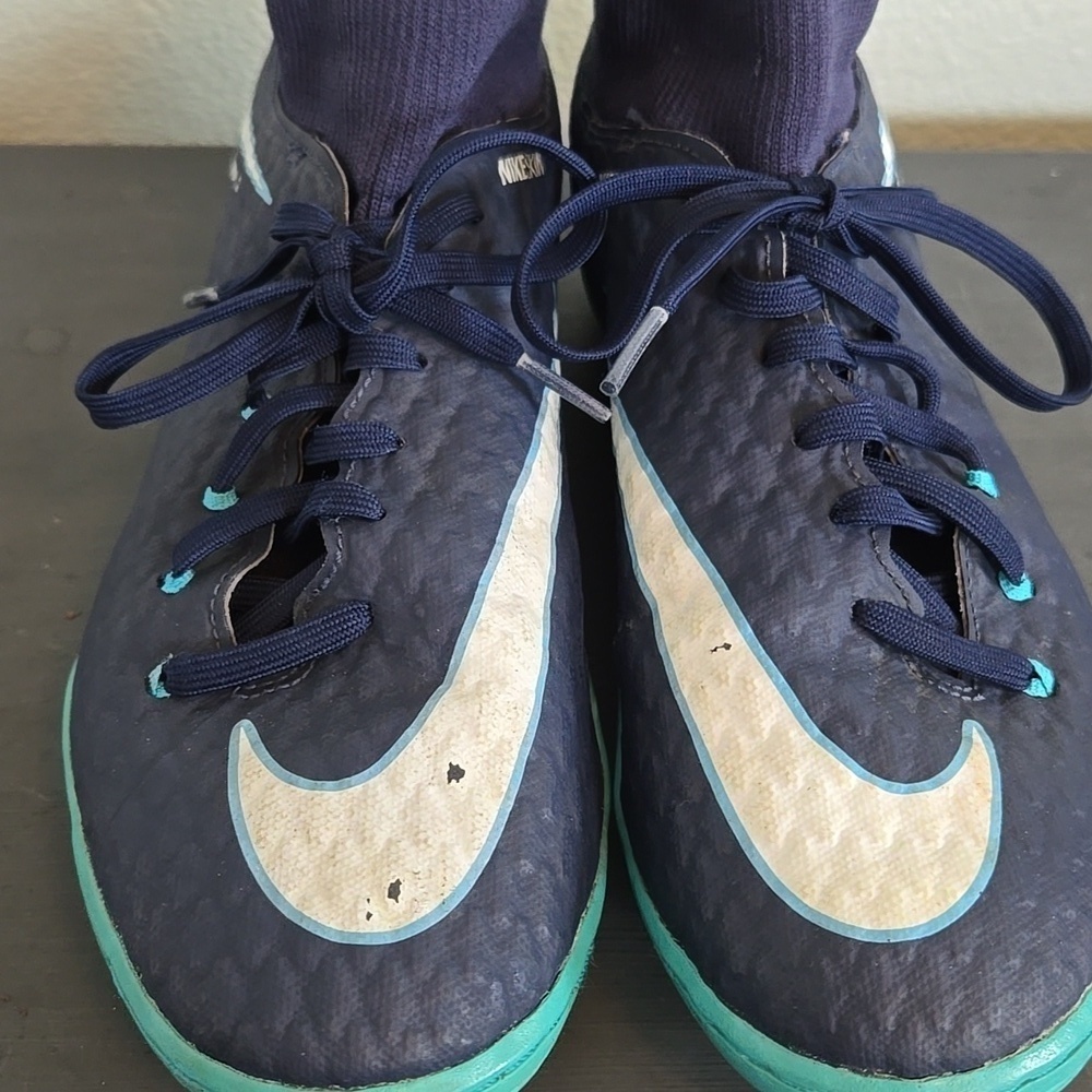 Nike HypervenomX Phelon III DF IC Blue Football/Soccer Shoes Mens Size 8.5 - Picture 5 of 7